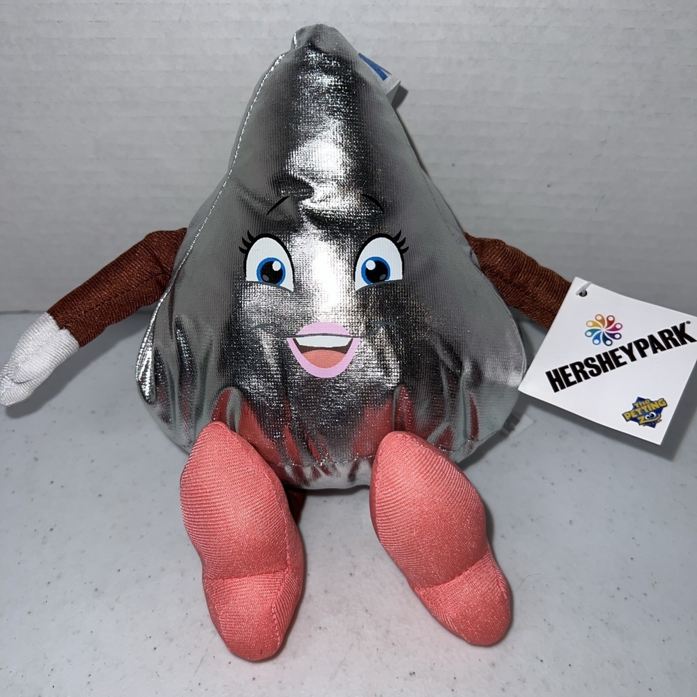 Hershey's SILVER HERSHEY KISS GIRL CHARACTER‎ 9" Plush STUFFED ANIMAL TOY